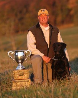 Our trainer Lyle Steinman, posing with a champion dog he trained